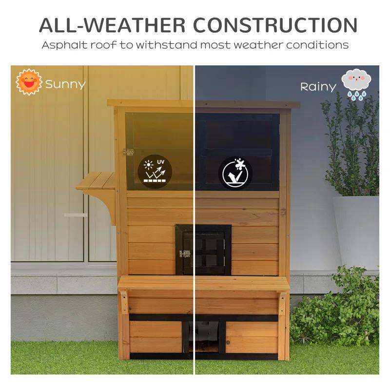 Tucker Murphy Pet™ 3-Story Cat House Feral Cat Shelter