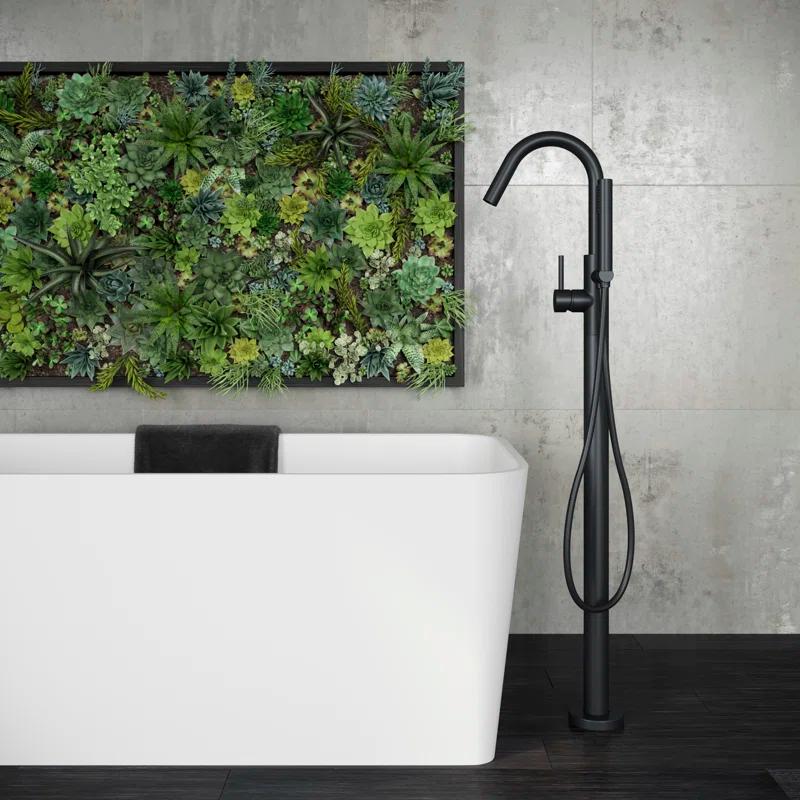 Pfister LG61MFB Single Handle Floor Mounted Freestanding Tub Filler Trim