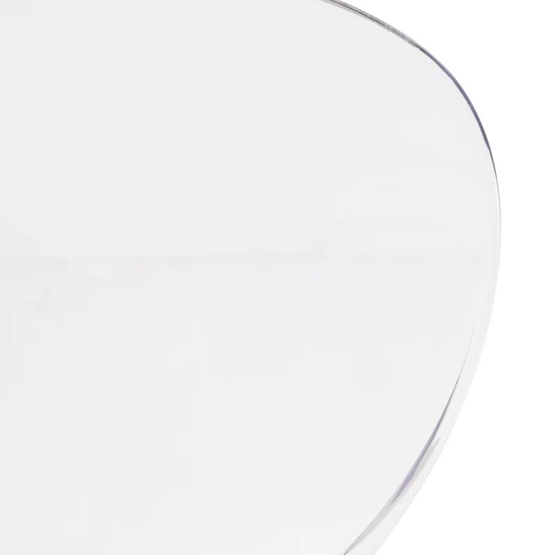 Ivy Bronx Edenfield Dining Chair with Curved Back and Waterfall Edge Seat White Powder-Coated Metal Legs