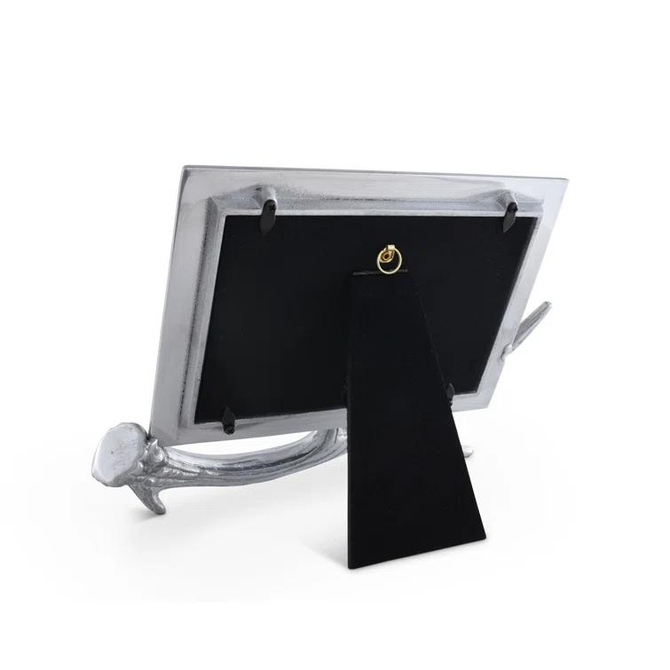 Arthur Court Designs Antler Silver Metal Embossed Picture Frame