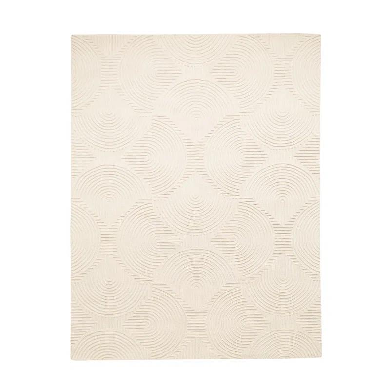 Global Views Arches Rug-Ivory/Ivory