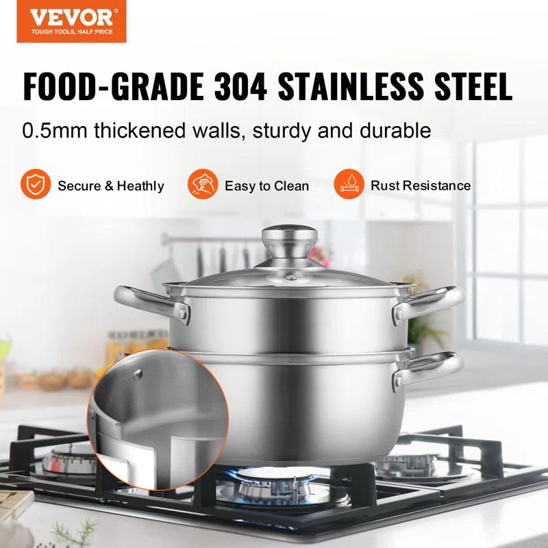VEVOR Stainless Stee Steamer Pot & Reviews | Wayfair