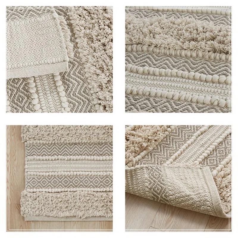 Ink+Ivy, JLA Home 22"x58" Asher Woven Textured Striped Bath Rug Natural : Microfiber, Machine Washable, Non-Slip Backing
