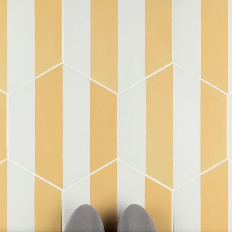 Porto Capri Hex 9" x 10" Porcelain Patterned Look Wall & Floor Tile