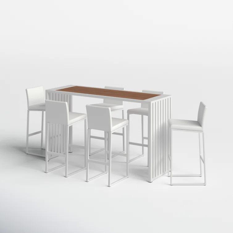 Jarrod 71'' Rectangular 6 - Person Outdoor Dining Set