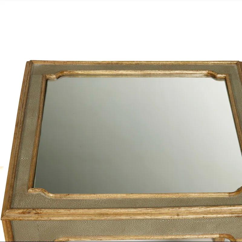 Pulaski Furniture Art Deco Side Table with Mirror Top