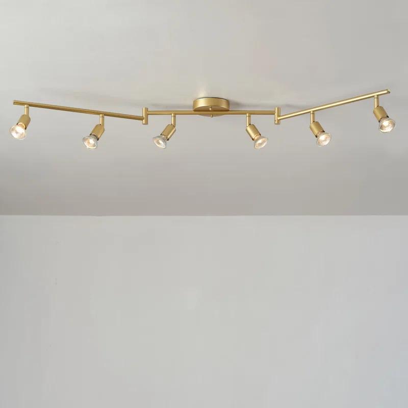Globe Electric Company 47.2'' 6 -Light Swing Arm Track Track Kit with Dimmable and Adjustable Head