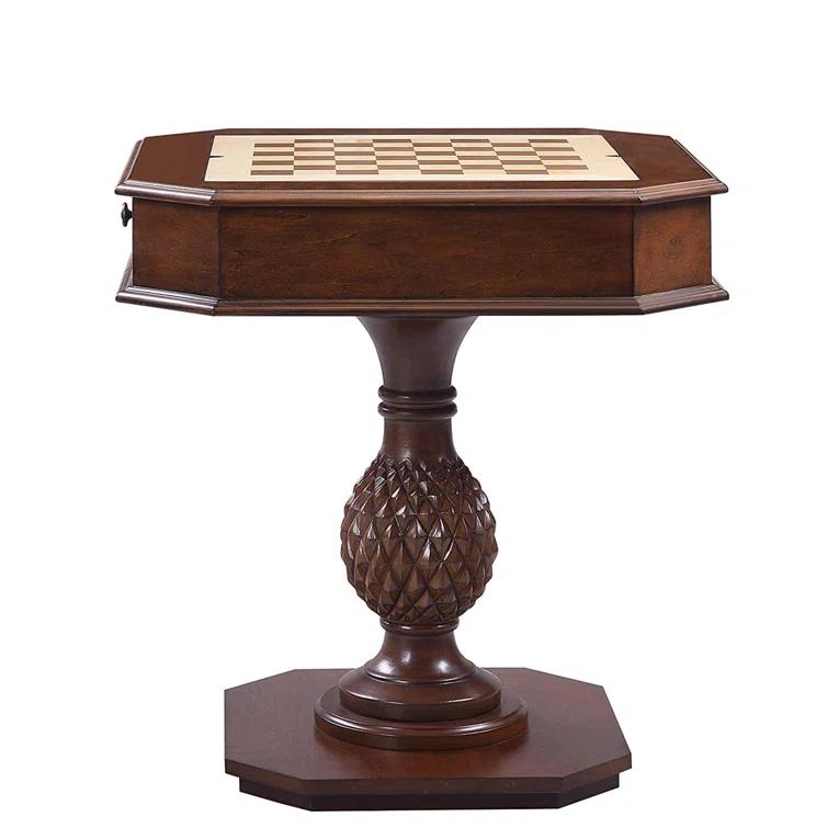 Benzara Benzara 28'' L Solid + Manufactured Wood Checkers Game Set