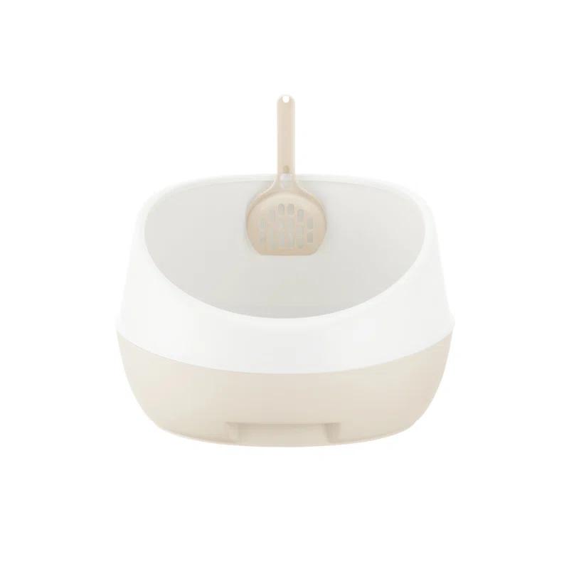 Richell Plastic Rimmed Litter Box with Scoop