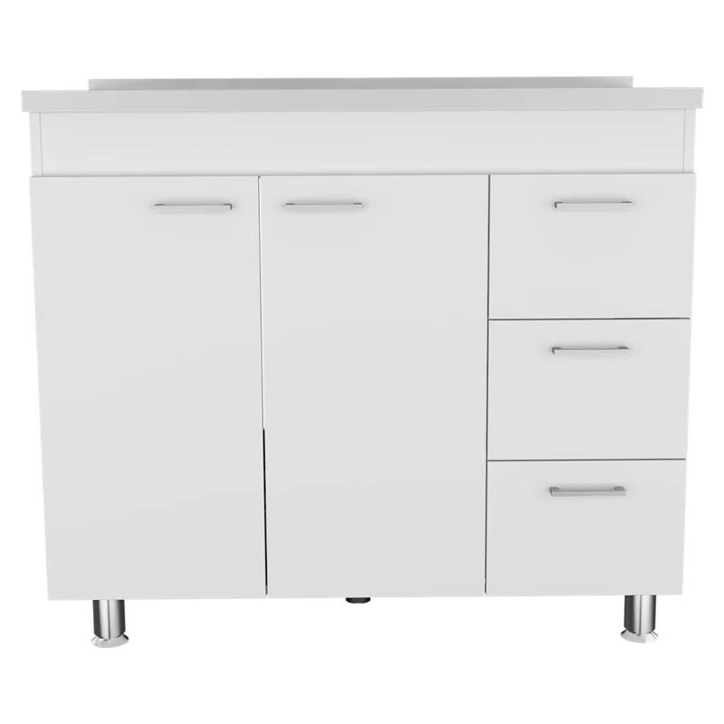 TUHOME Ferretti 39" Wide Utility Sink Base Cabinet