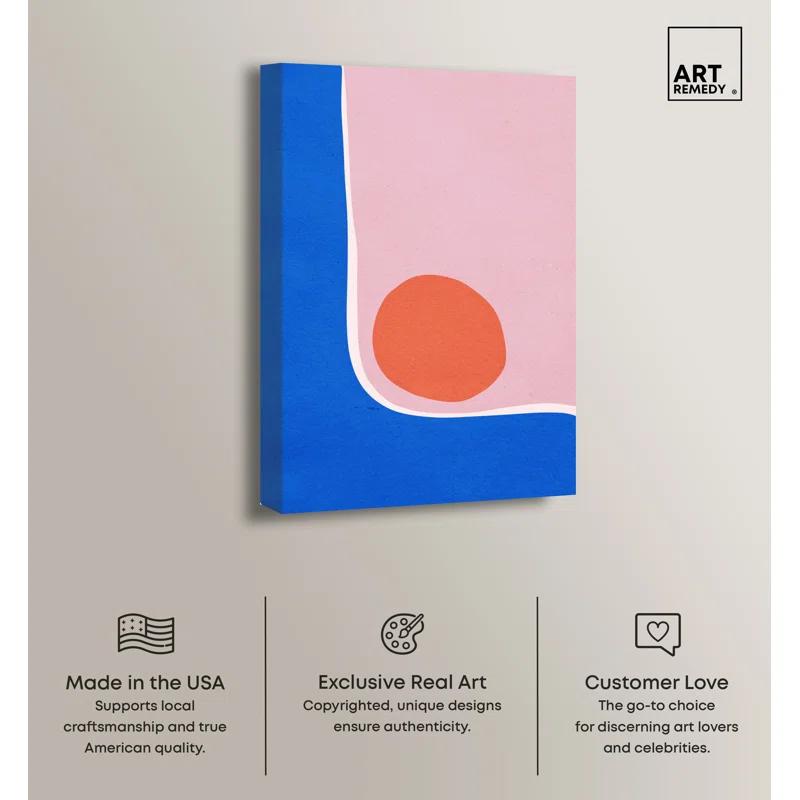 Art Remedy A Loner Sun Modern Abstract Geometric Wall Art by Art Remedy