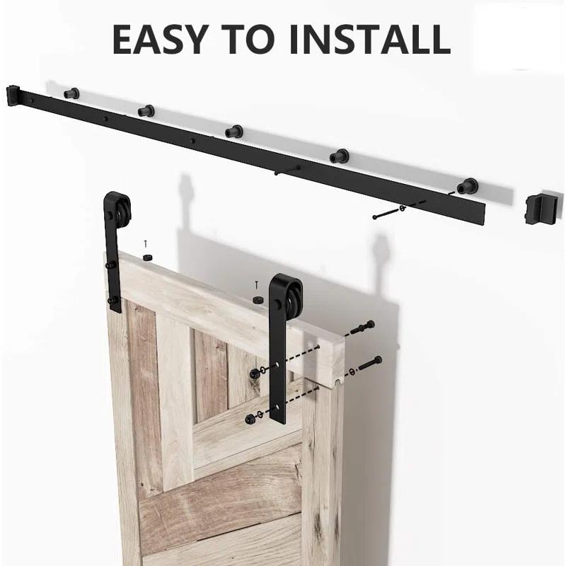Lazio Sliding Standard Double Barn Door Hardware Kit