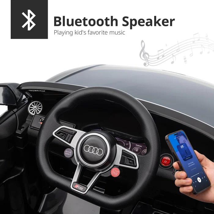 Outfunny Electric Car for Kids, Licensed Audi 6V Ride on Toy Car for Toddlers with Remote, Bluetooth