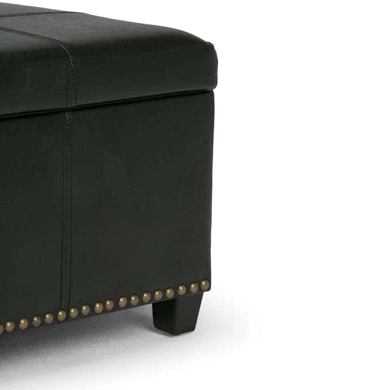 Simpli Home Kingsley Upholstered Ottoman