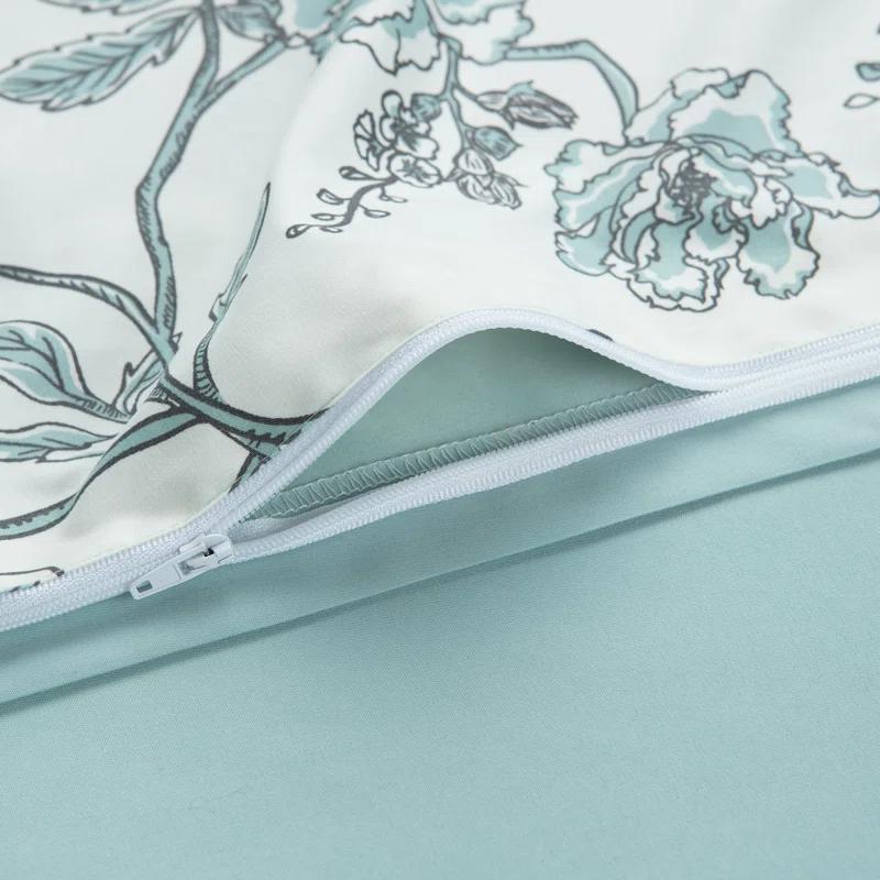 Chanasya Microfiber Reversible 3 Piece Duvet Cover Set