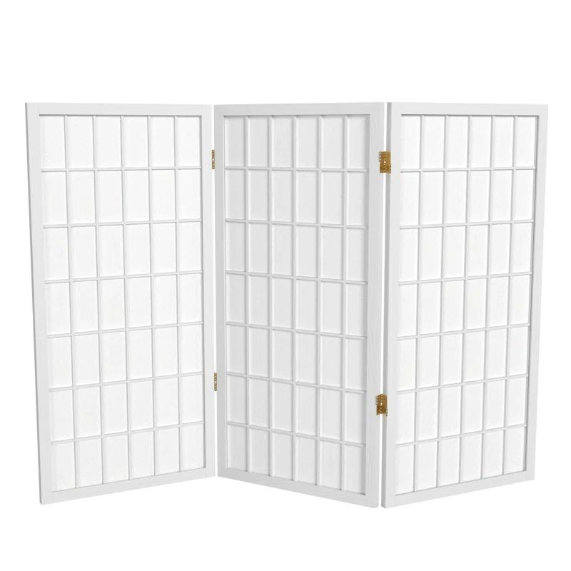 Mistana™ Alex 36.25'' H Solid Wood Folding Room Divider