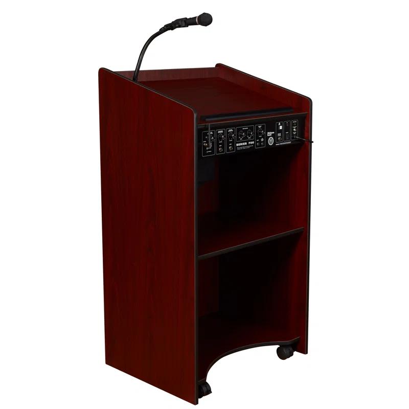 Wireless Lectern Combo 46'' Tabletop Lectern with Storage