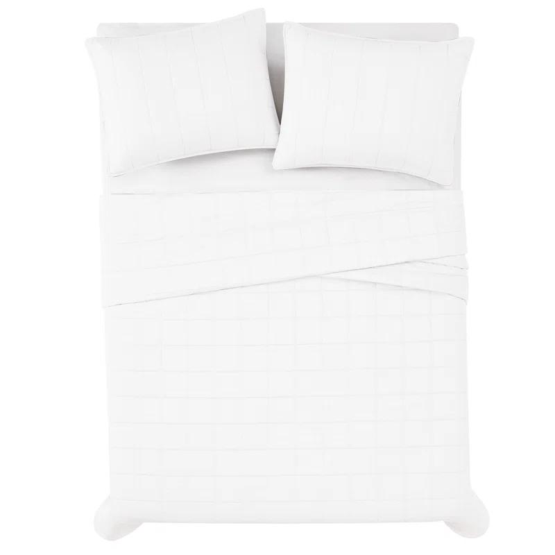 London Fog London Fog Garment Wash Solid Quilt Set
