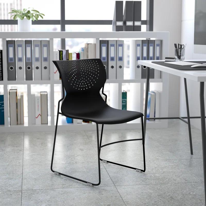 Flash Furniture Everleigh 661 lb. Capacity Full Back Stack Chair with Powder Coated Frame
