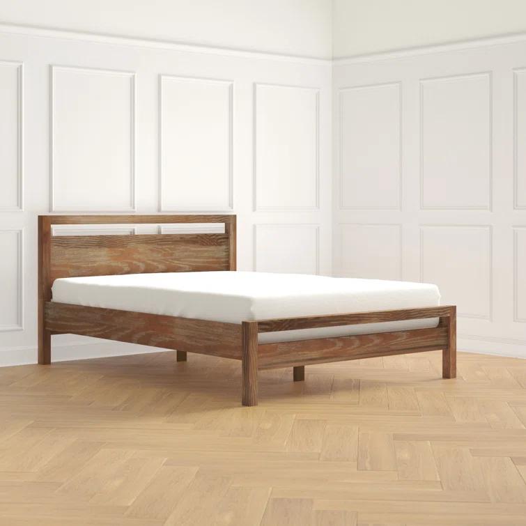 Loft Solid Wood Panel Bed