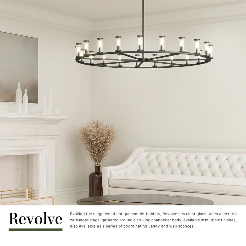 Revolve 21 - Light Dimmable Wagon Wheel Chandelier