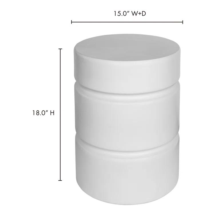 Marke Indoor / Outdoor Round Side Table - White