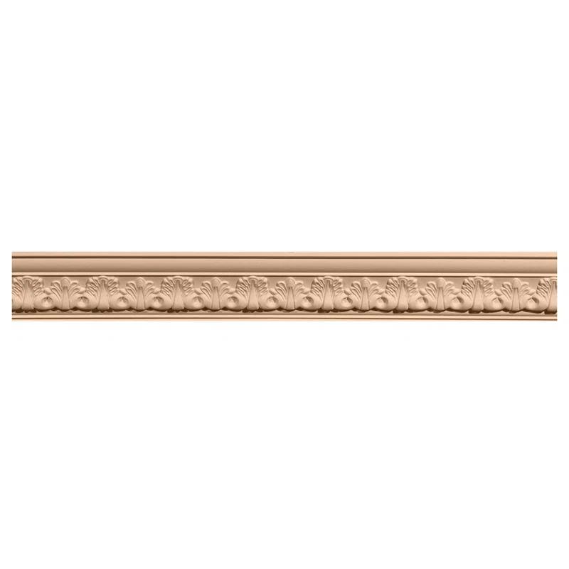 Ekena Millwork Acanthus Leaf Carved Wood Crown Moulding, Maple