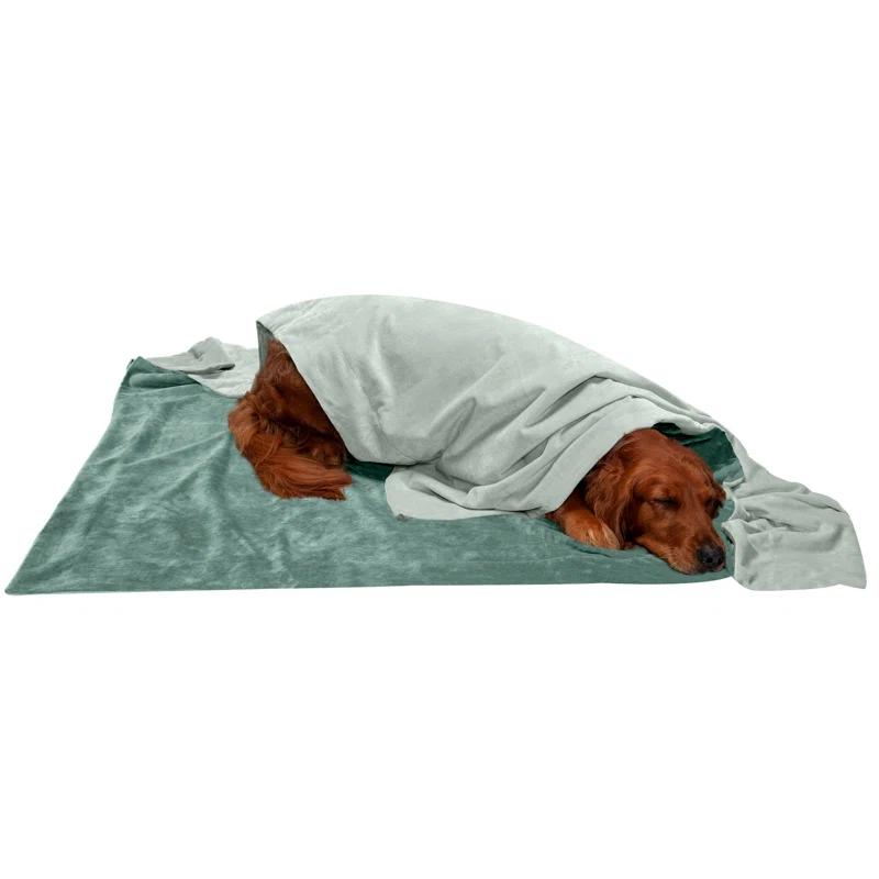 FurHaven Waterproof Faux Velvet Throw Blanket