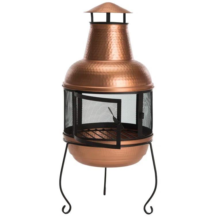 Ophelia & Co. Gemmenne Column Cast Iron Wood Burning Smokeless Chimnea