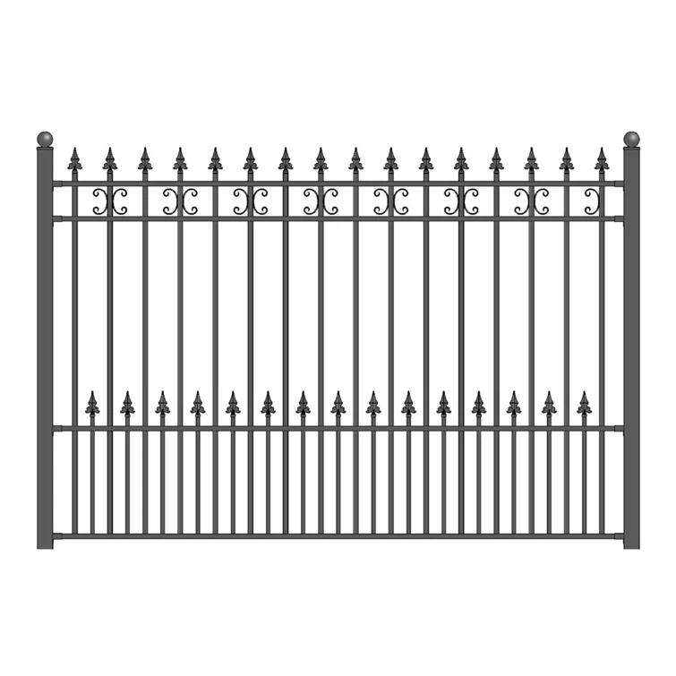 ALEKO Venice 62.8'' H x 66'' W Black Metal Fencing