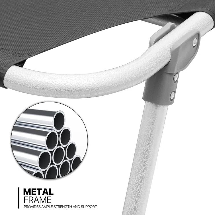 MoNiBloom Folding Camping Cot with 4 Positions Adjustable, Portable Sleeping Bed with Pillow and Carrying Bag