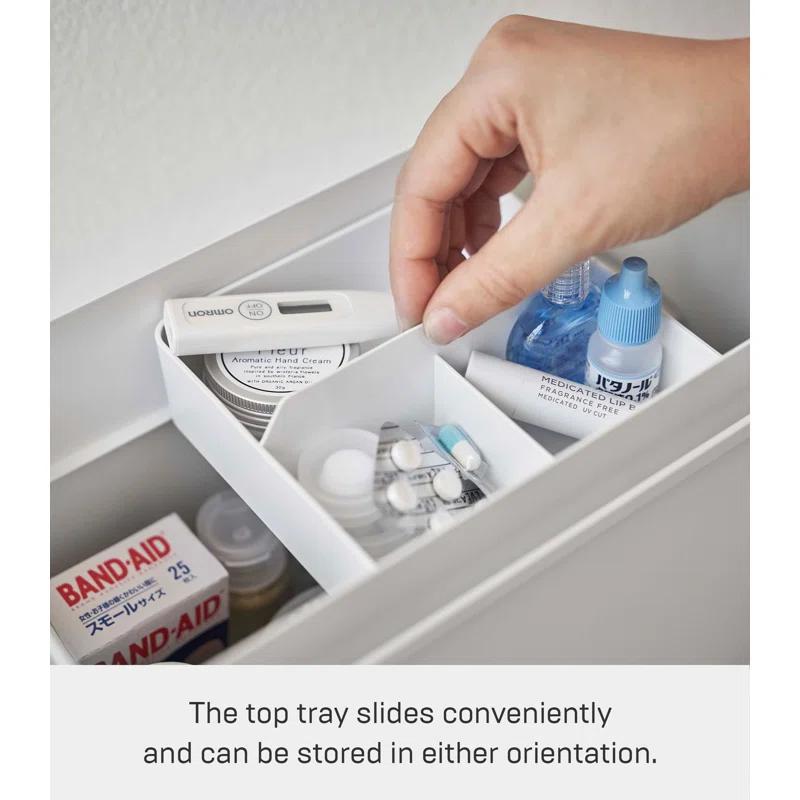 Tower Yamazaki Home First Aid Box Three Tiered Medical Supplies Organizer, Multicompartment