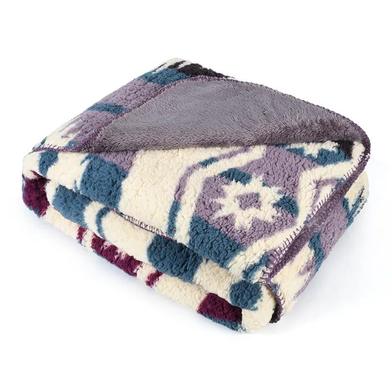 Catalonia Southwest Throw Blanket, Aztec Blanket for Couch or Room Decor, Reversible Comfy Fluffy Blanket, Gift Blanket, 50 x 60 inches