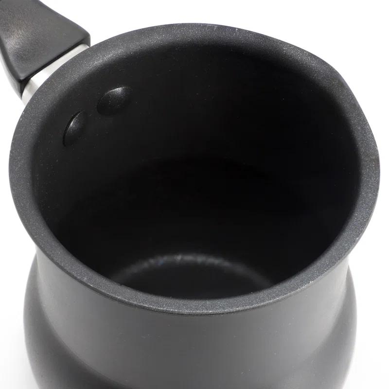 Better Chef Better Chef 0.45 Quart Aluminum Nonstick Turkish Coffee Warmer in Black with Cool Touch Handle