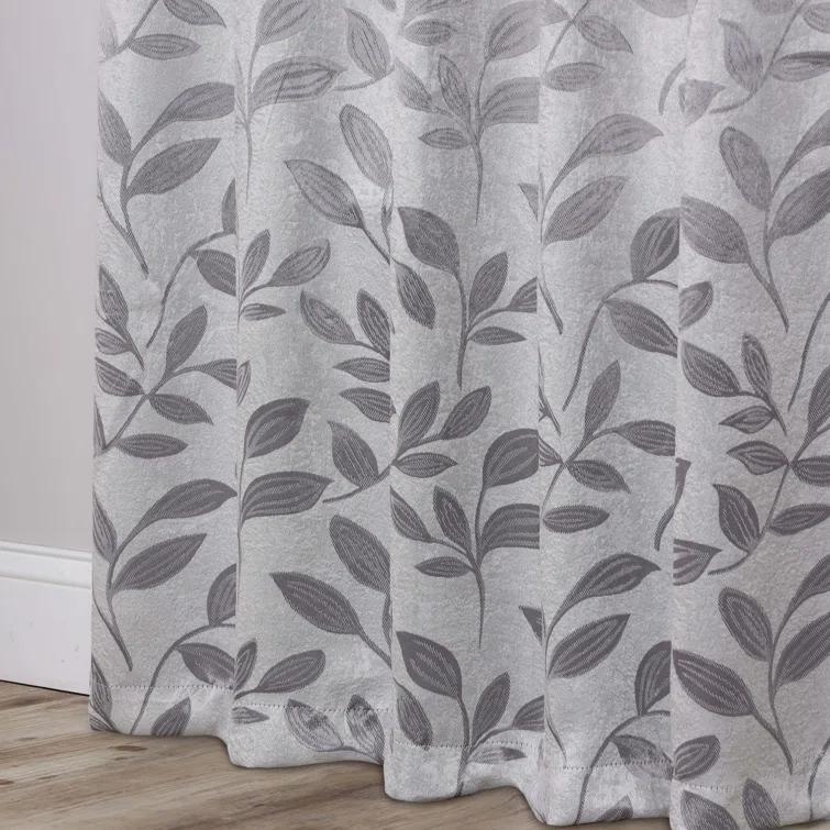 Superior Modern Bohemian Leaves Polyester Machine Washable Room Darkening Blackout Curtains by Superior (Set of 2)