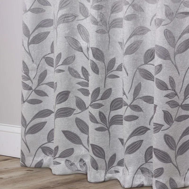 Superior Modern Bohemian Leaves Polyester Machine Washable Room Darkening Blackout Curtains by Superior (Set of 2)