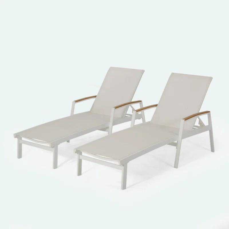 Arlmont & Co. Stylish And Comfortable Outdoor Chaise Lounges For Relaxing Moments, 2Pcs