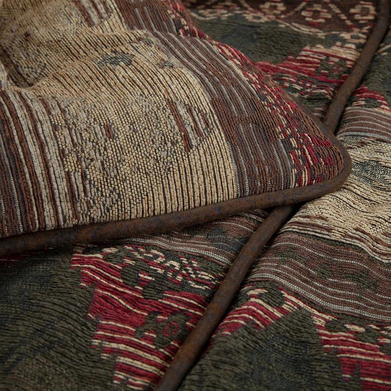 Paseo Road by HiEnd Accents Sierra Brown/Red/Tan Aztec Print Western Rustic Comforter Set
