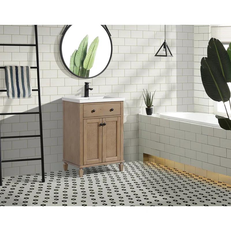 Birch Lane™ Berkely 24'' Single Bathroom Vanity with Porcelain Top