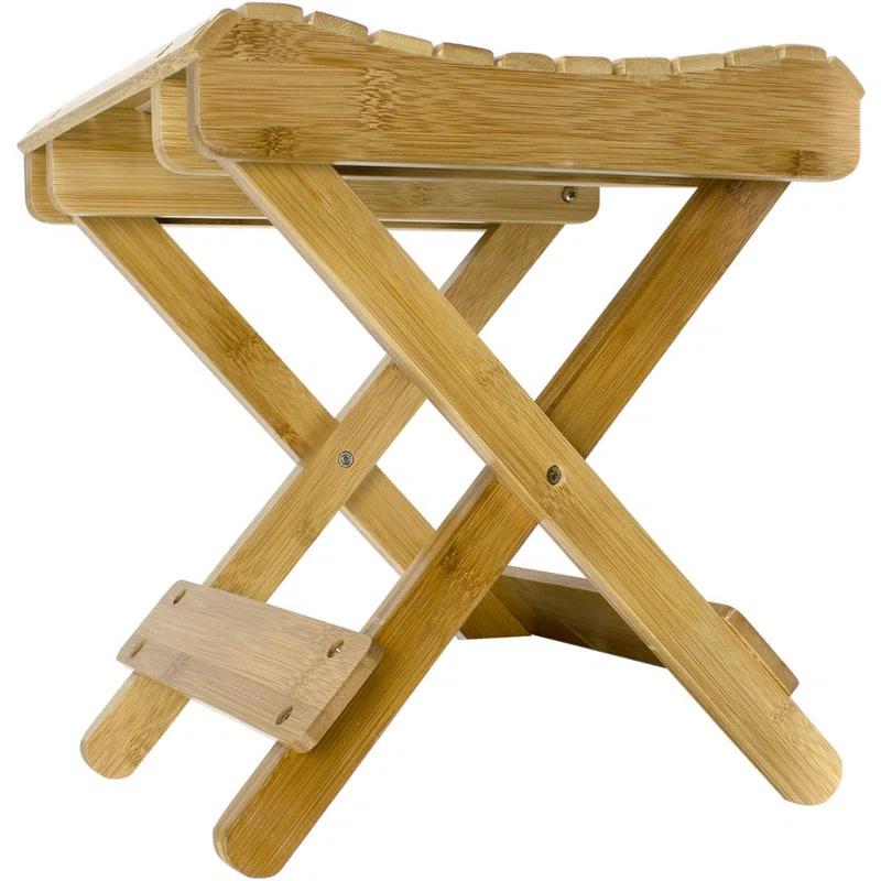 Sorbus Sorbus Bamboo Folding Step Stool Bench