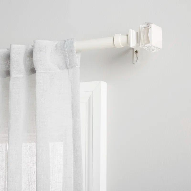 Amalgamated Textiles Iron Adjustable 66'' to 120'' 1'' Single Curtain Rod & Reviews | Wayfair