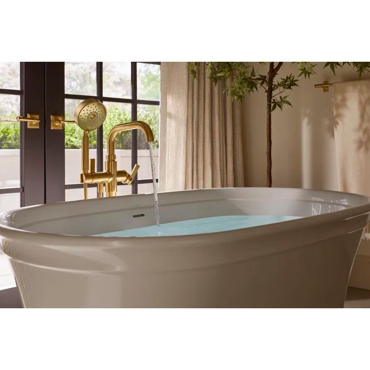 Castia by Studio McGee Floor-Mount Bath Filler Trim with Handshower