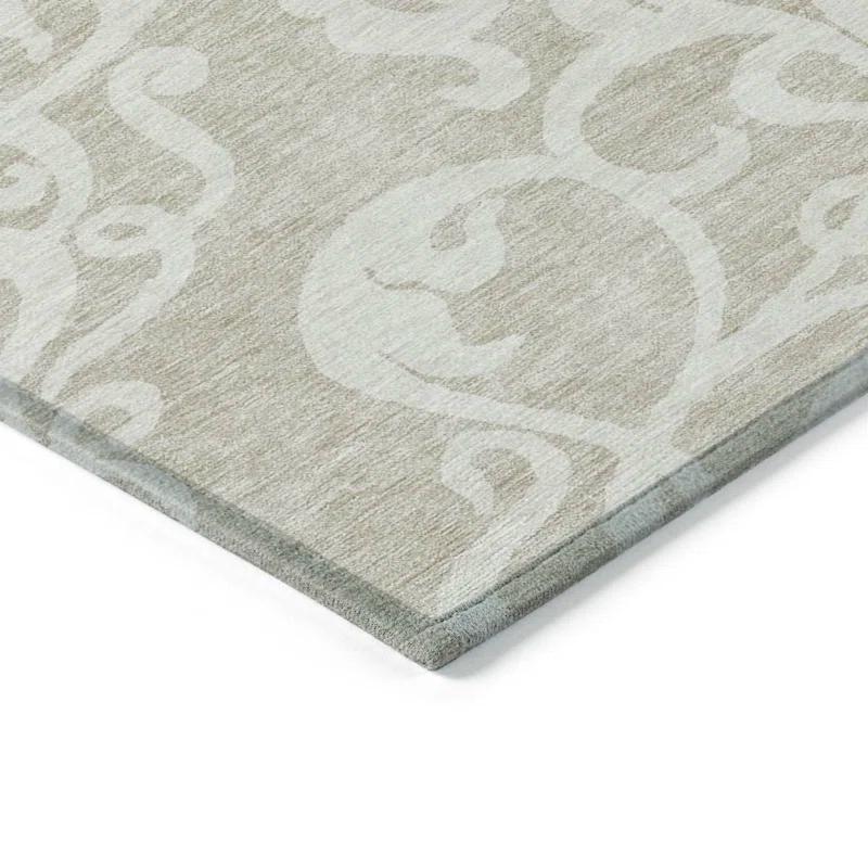 Chayden Washable Damask Indoor / Outdoor Rug