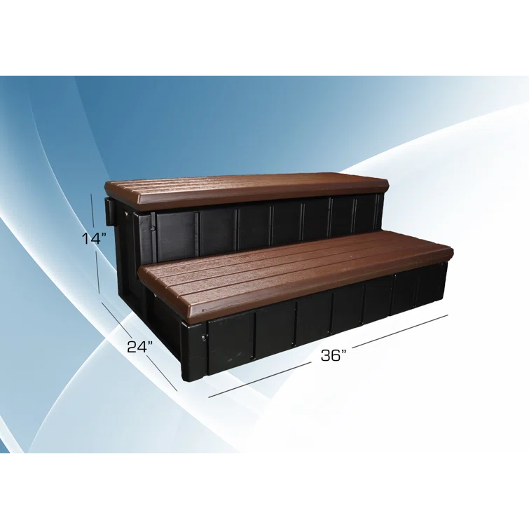 Confer Plastics Confer Plastics 36" Storage Spa Steps Espresso