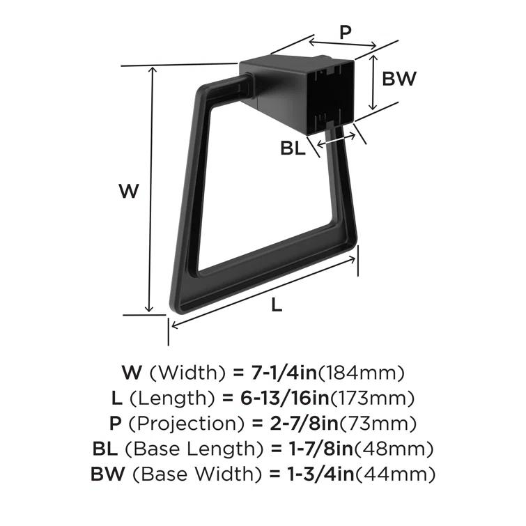 Amerock Blackrock Towel Ring BH36002MB