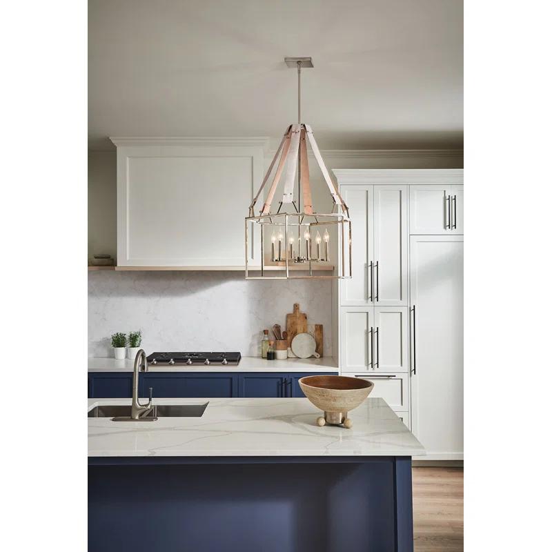 Monroe 6 - Light Lantern Geometric Chandelier