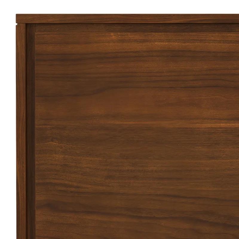 Simpli Home Lowry 60"W Solid Wood Modern Industrial 2-Door Sideboard Buffet with 3 Center Drawers