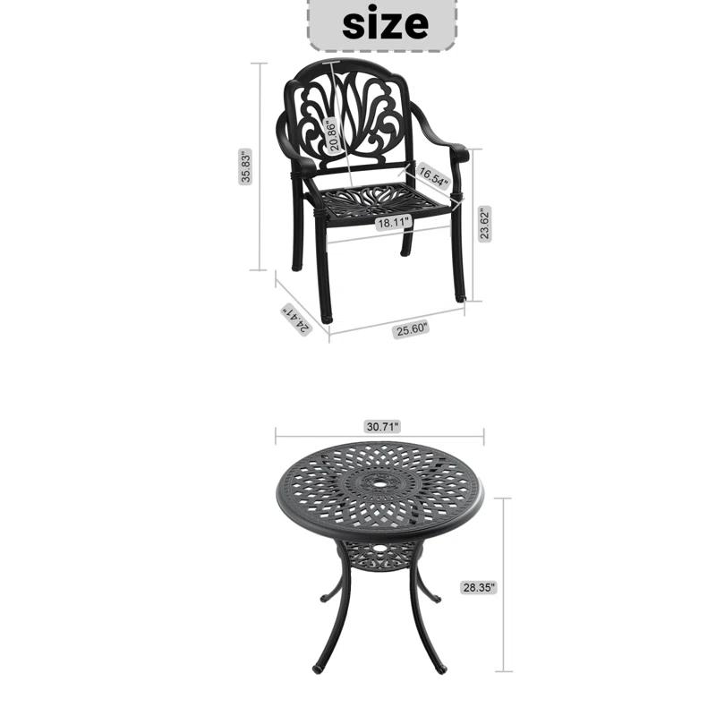 Fleur De Lis Living (Cushions In  Random Colors)5-Piece Set Of Cast Aluminum Patio Furniture With  Cushions, Patio Set, Patio Seating Set, Conversation Set