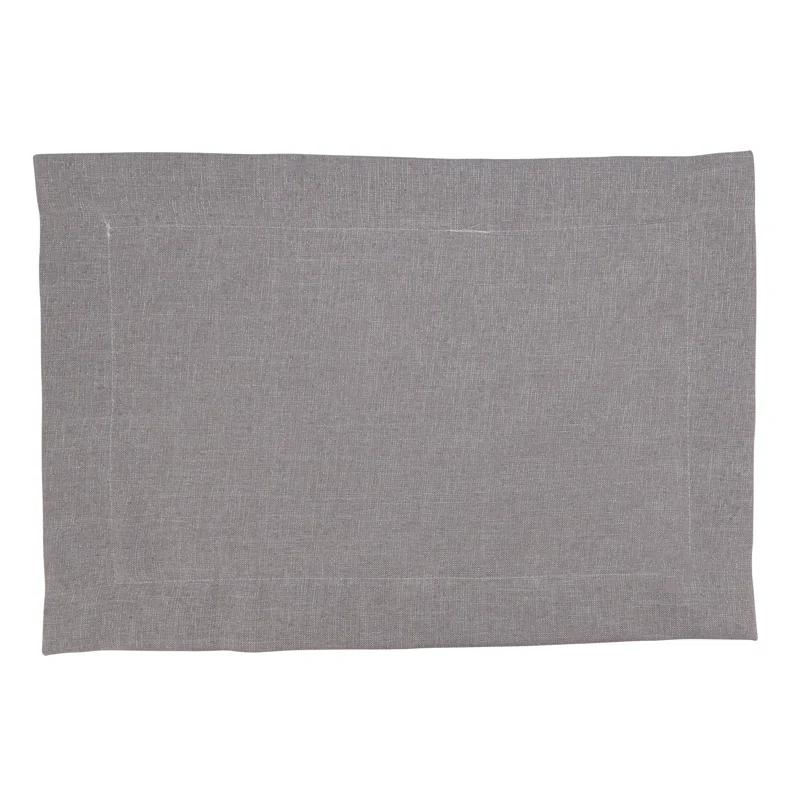 Saro Éloise Collection Polyester Embroidered Rectangle Placemat (Set of 4)