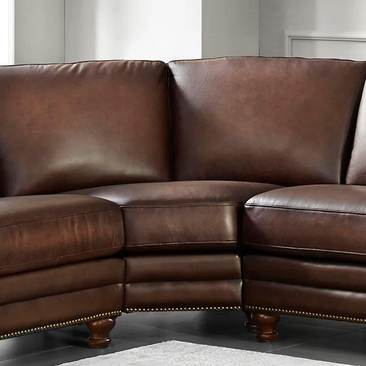 HYDELINE Belfast Leather Sectional